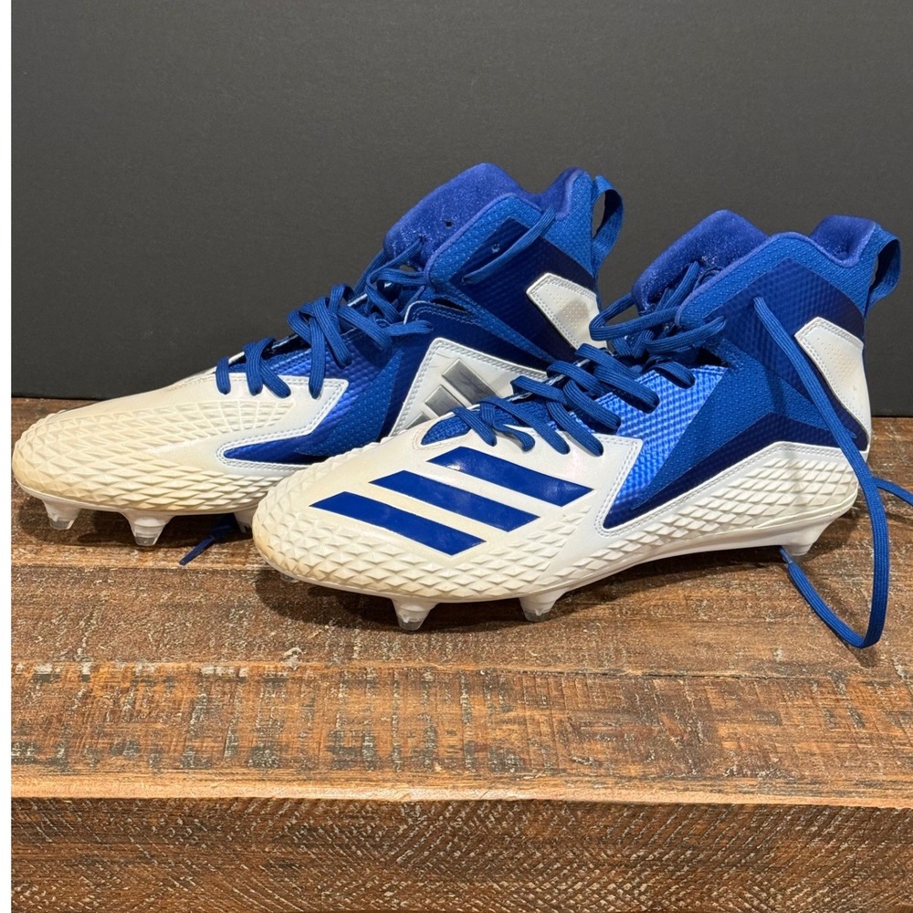 Adidas Freak X Carbon Mid Football Cleats Mens 11.5 Blue White DB2649 Athletic